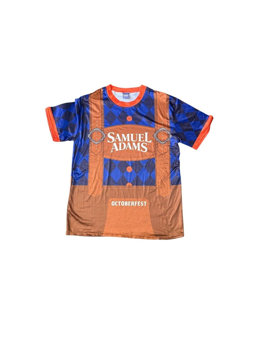 Samuel Adams Oktoberfest Costume Shirt Men’s Small NWOT Lederhosen Beer Tee